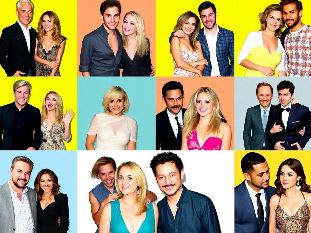 Cupluri neașteptate din lumea mondenă în imagini colorate.