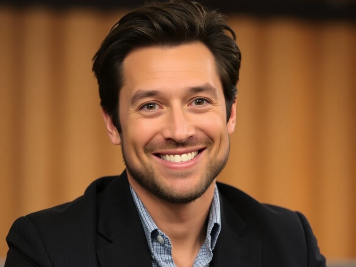 Vedetă zâmbind în fața camerei, discuție despre carieră.