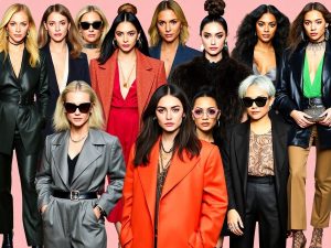 Vedete în ținute la modă, prezentând tendințe stilistice actuale.