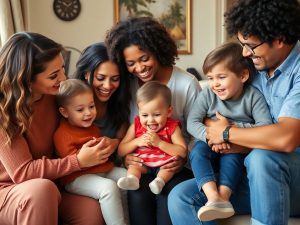 Părinți celebri cu copiii lor în diverse activități.